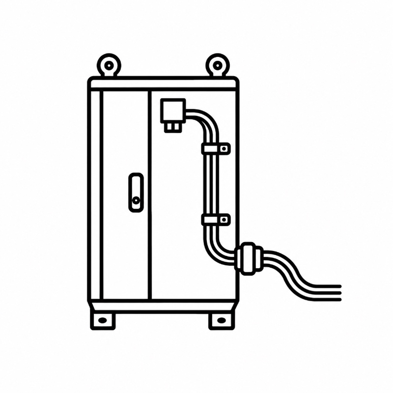 Marine UPS Cabinet Cable Routing 