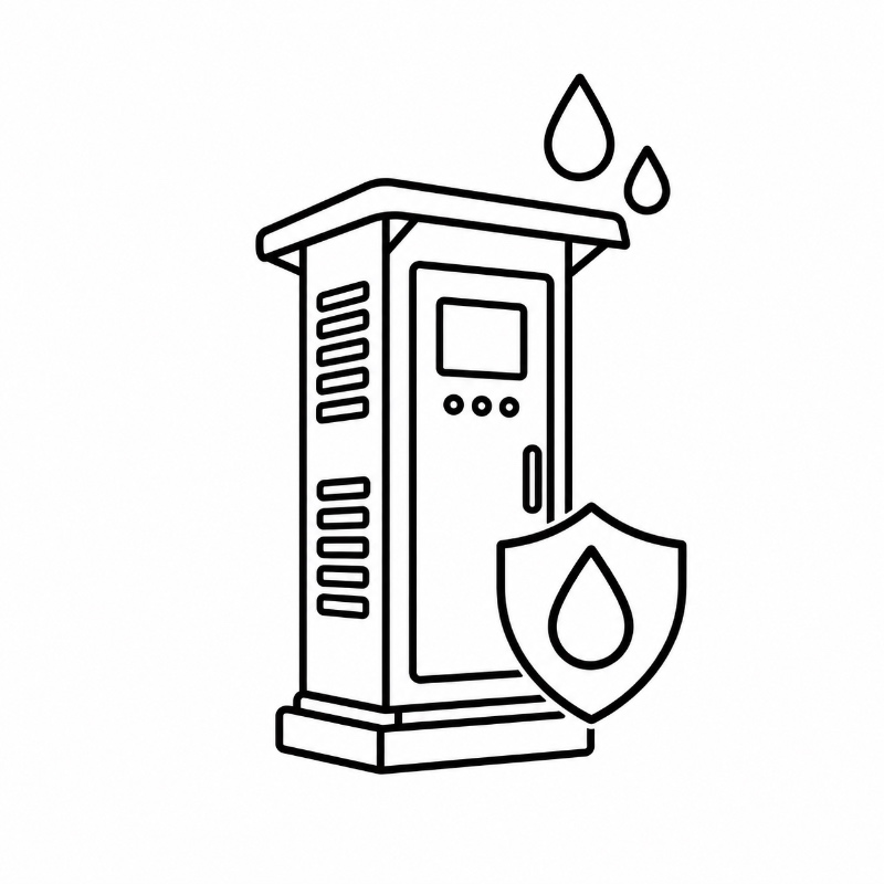 EV Charging Cabinet Rain Shield Icon