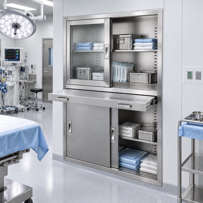 Hospital Anesthesia Cabinet Installation