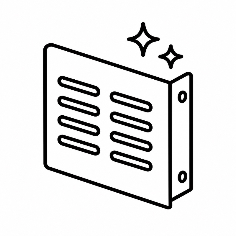 electronic equipment housing Ventilation & Surface Finish