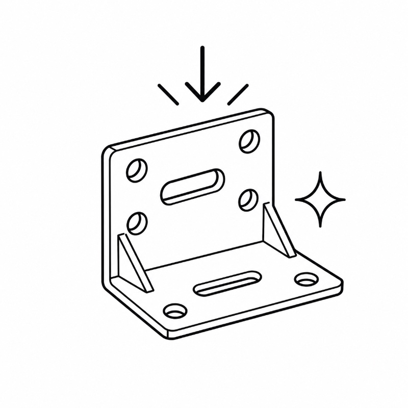 Metal Equipment Mount Support & Finish