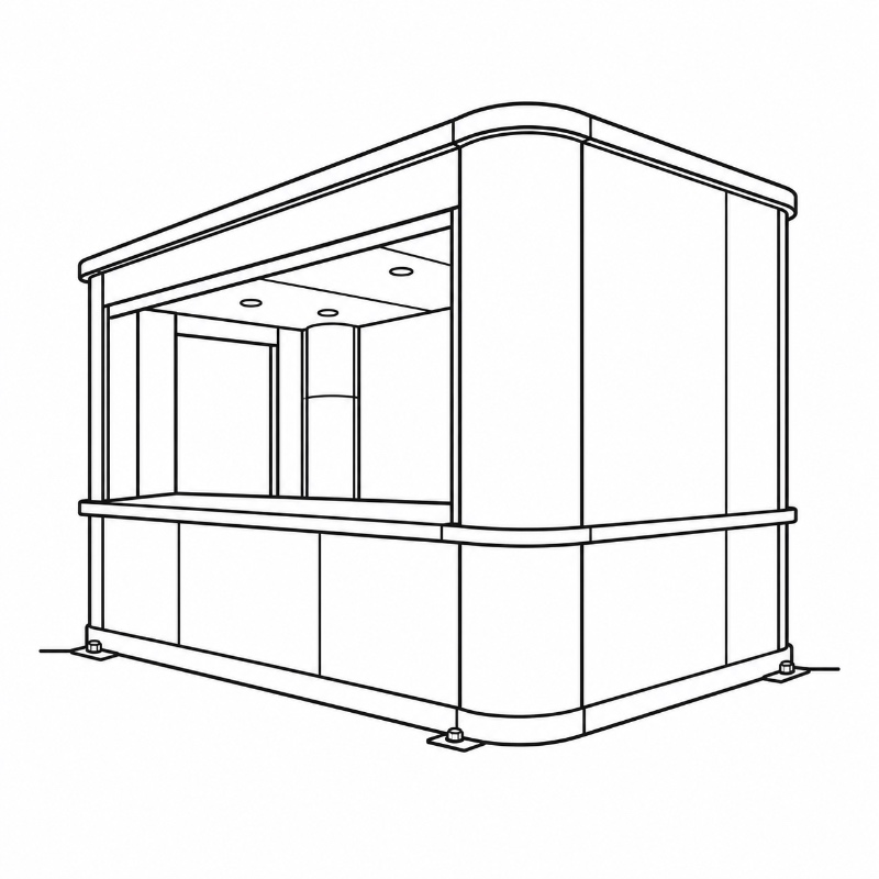 Custom Outdoor Service Booth Enclosure Exterior & Installation Details