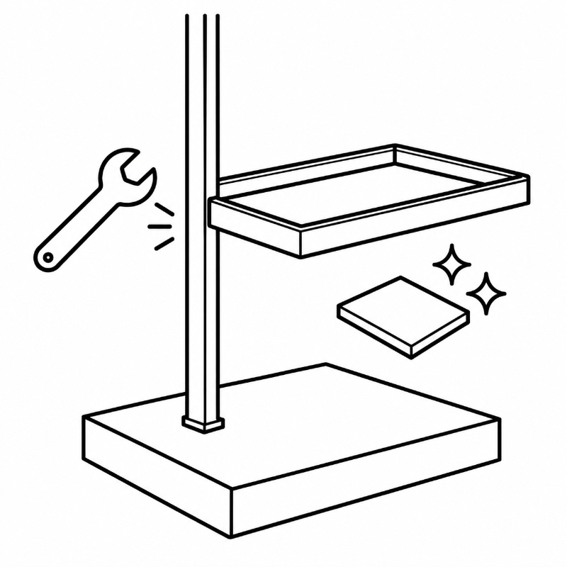 Metal Clothing Display Rack Assembly & Finish