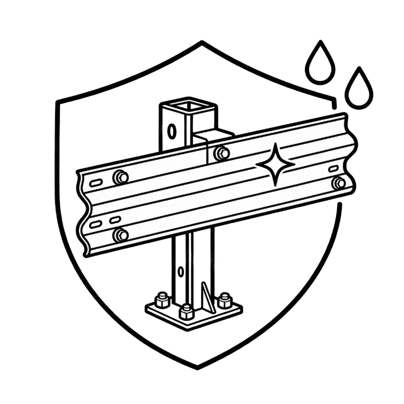 Highway Guardrail System Corrosion Protection