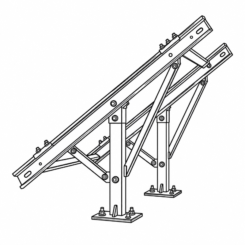 Solar Panel Mounting Structure Support Geometry & Layout