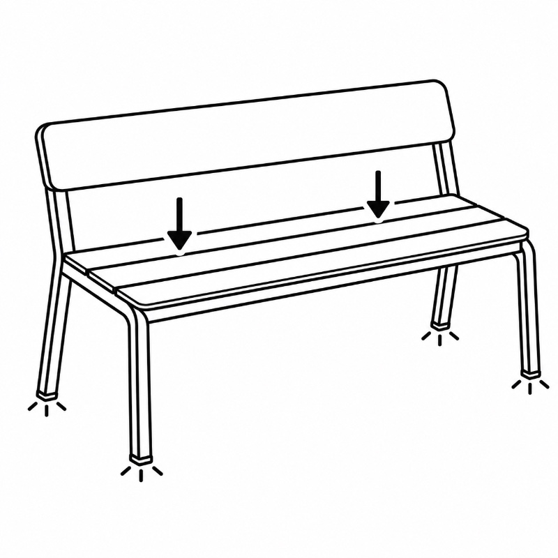 Steel Garden Bench Frame Stability
