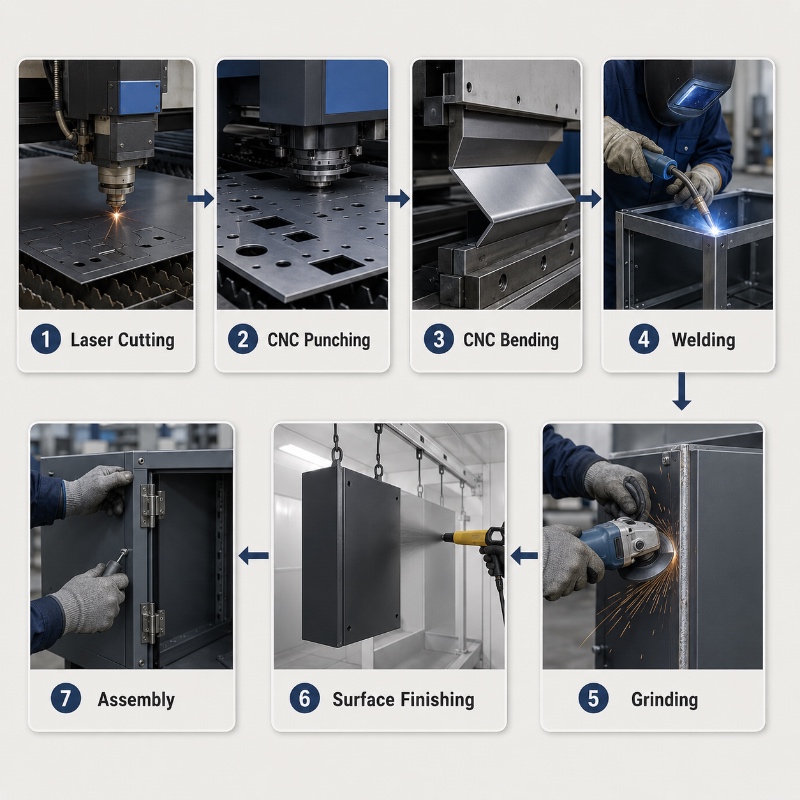 Carbon steel sheet metal fabrication process